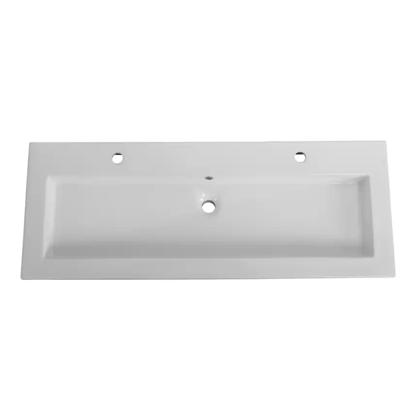 Керамическая раковина с одной чашей и двумя отверстиями под смеситель CEZARES CZR-8070-120-1-2 фото 5