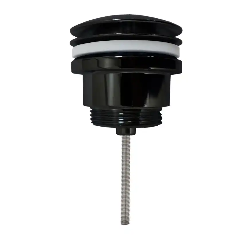 Донный клапан AZARIO AZ-105-BL-Н для раковины, CLIC-CLAC, 1 1/4, латунь, черный фото 1