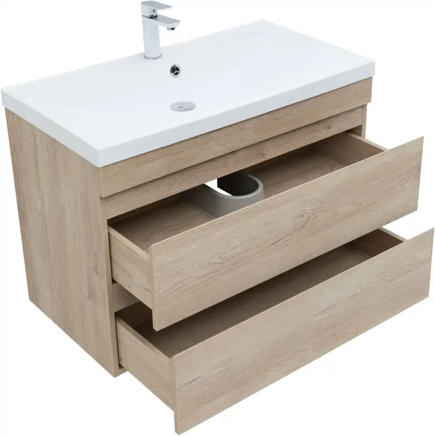 Тумба под раковину Aquanet Нота New 90 дуб светлый 334199 фото 4