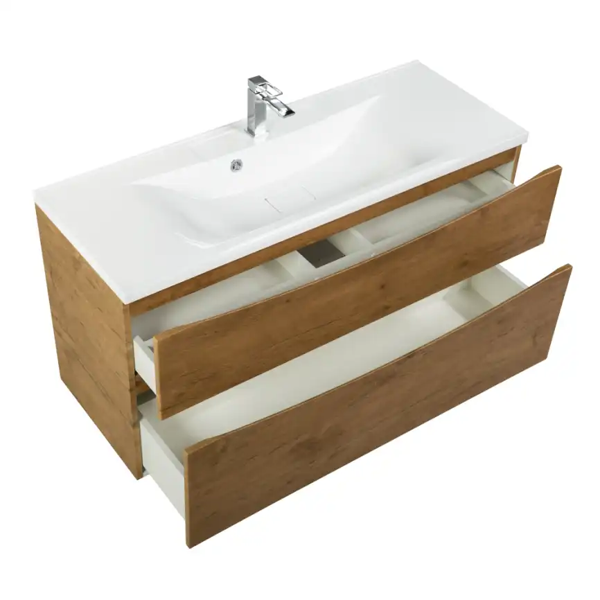 Тумба под раковину BelBagno MARINO-H60-1100-2C-SO-RN-P подвесная Rovere Nature фото 7