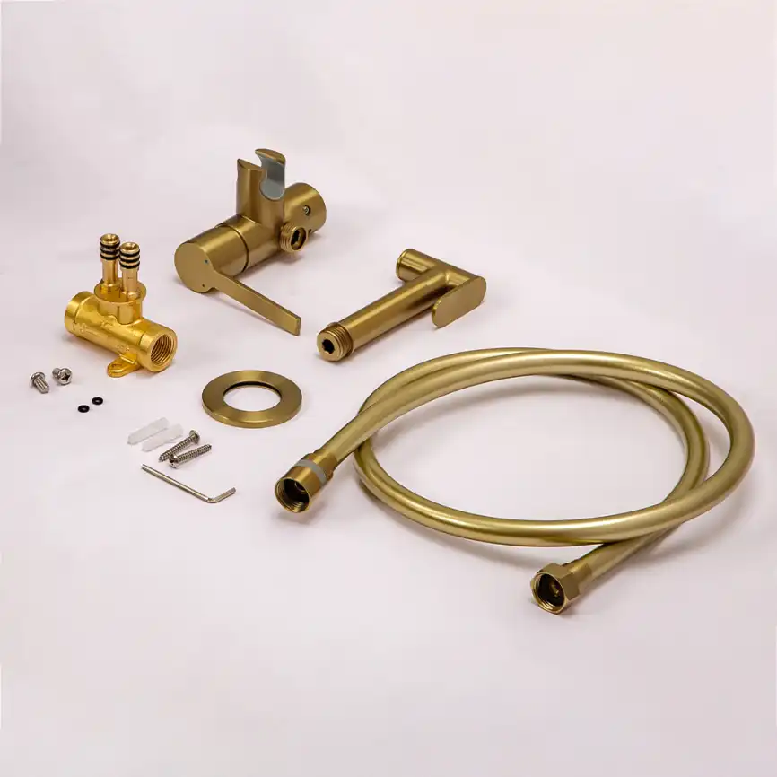 Гигиенический душ со смесителем AVS Elegant 811-431-BG, брашированное золото фото 6