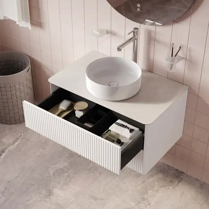 Тумбасо столешницей IDDIS Aiger 80, подвесная, Белая, AIG80W0i95K фото 6