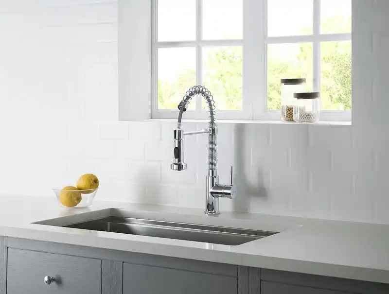 Смеситель для кухни Aquatek Европа AQ1387CR с выдвижной лейкой, Хром фото 4