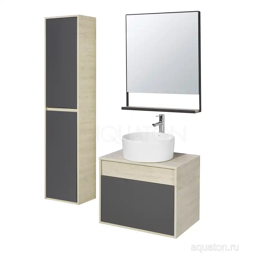 Зеркало Aquaton Лофт Урбан 65х80 1A254102LQX50 без подсветки, Дерево светлое фото 4