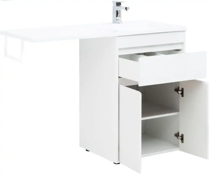 Тумба под раковину Aquanet Токио 120/58 белый (напольная, 1 ящик, 2 дверцы) 237745 фото 2