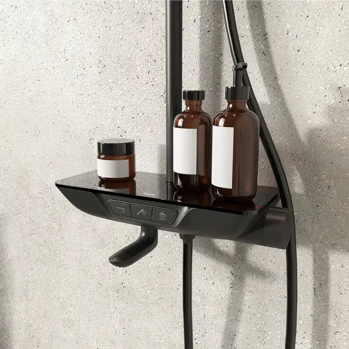 Душевая система IDDIS SpaHome SPABLBTi06 для ванны с изливом цвет, Матовый черный фото 5