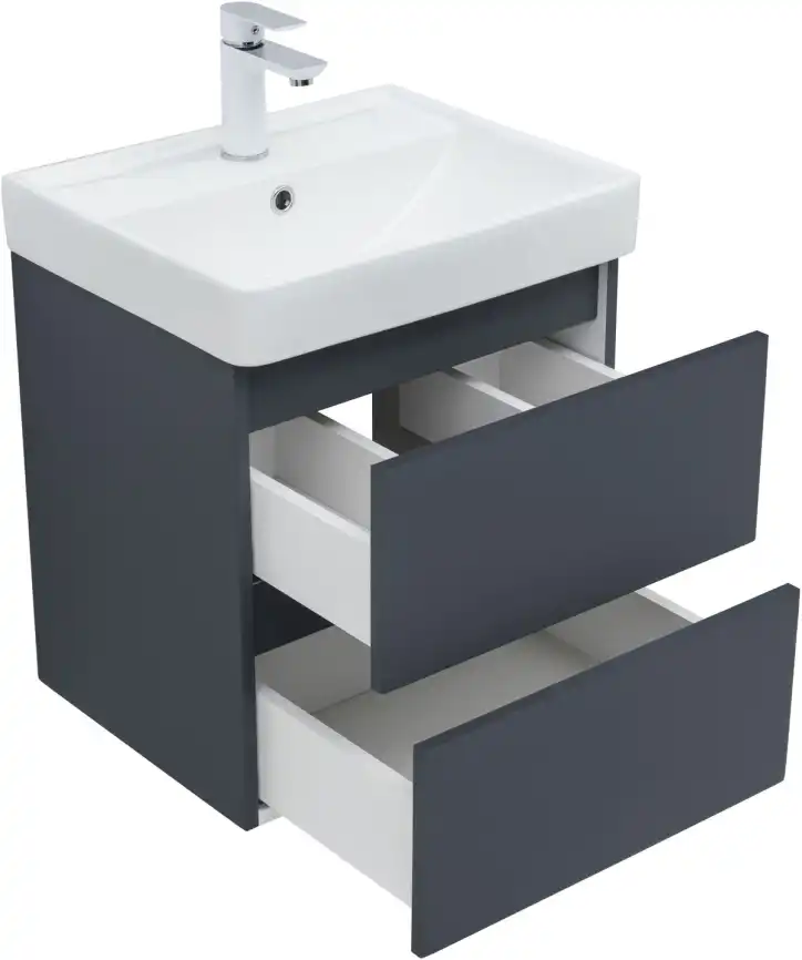 Тумба под раковину Aquanet Вега 2.0 50 маренго, подвесная, 337946 фото 4