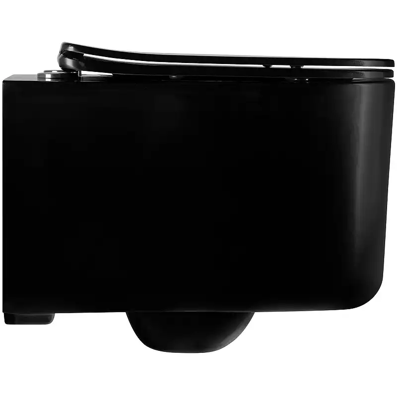 Подвесной унитаз Aquatek Мия AQ2004-MB безободковый, с сиденьем микролифт, Черный матовый фото 3