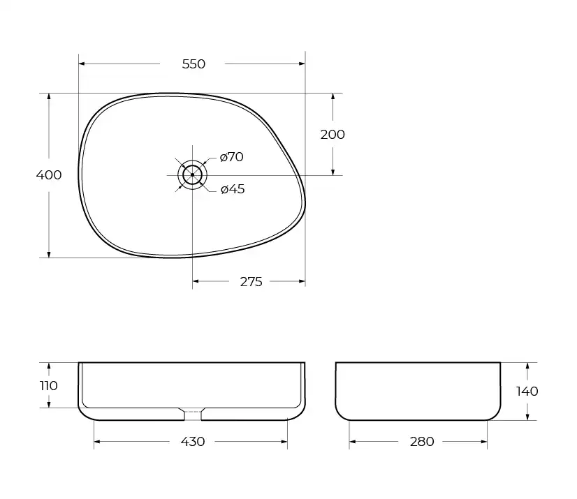 Раковина накладная BelBagno 545х415х140 BB1435-NERO, цвет Черный фото 8