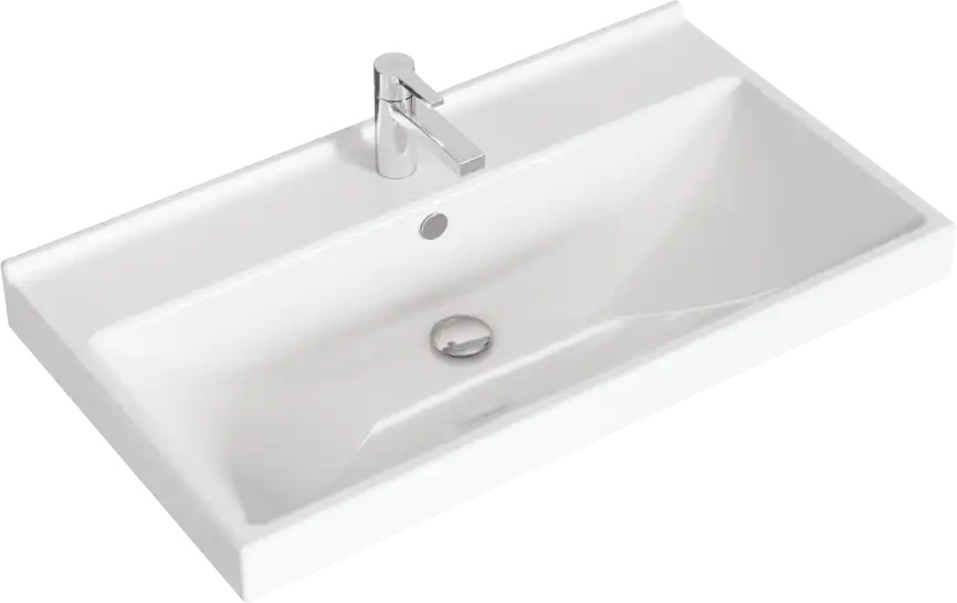 Тумба с раковиной подвесная Aqwella Urban 80 см, URB0108W, цвет Белый фото 2