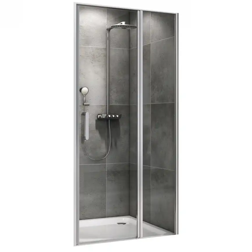 Душевая дверь Abber Sonnenstrand 100 см, AG04100S, профиль Хром, стекло Прозрачное фото 1