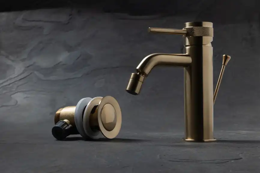 Смеситель для биде Allen Brau Priority 5.31A04-GB (с донным клапаном) золото фото 5