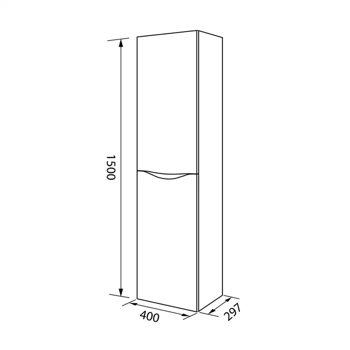 Шкаф пенал IDDIS Cloud 40 CLO40W0i97 подвесной, Белый фото 5