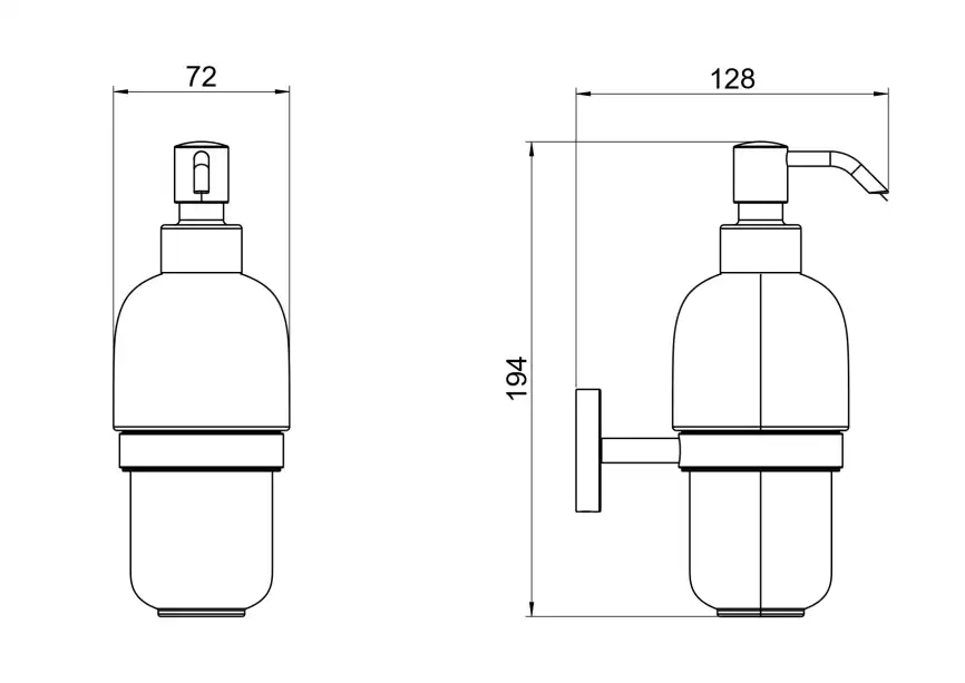 Дозатор для жидкого мыла Aquatek Бетта AQ4605BGM, Оружейная сталь фото 2