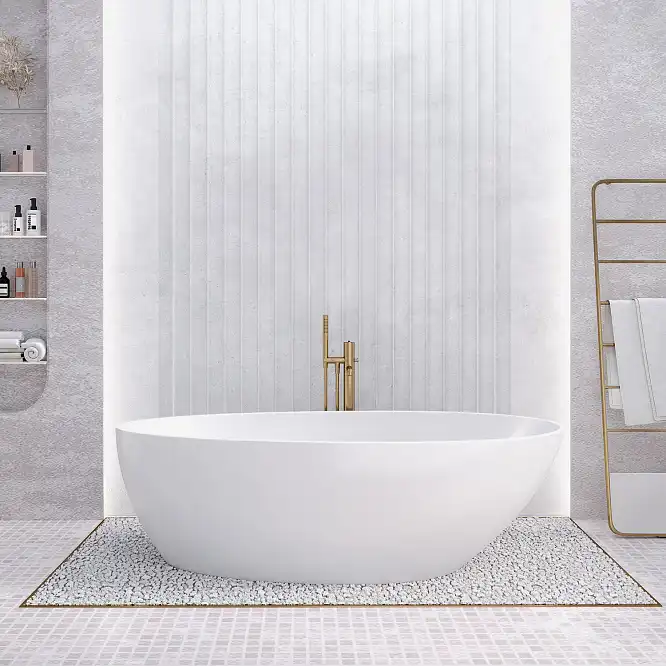 Ванна из литьевого мрамора  Aqua de Marco CALIPSO 168х80 Белая 1168WCAL фото 2