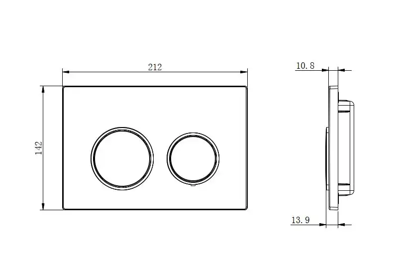 Кнопка смыва Aquatek Small TDI-0000001, Белый, ободок хром фото 2