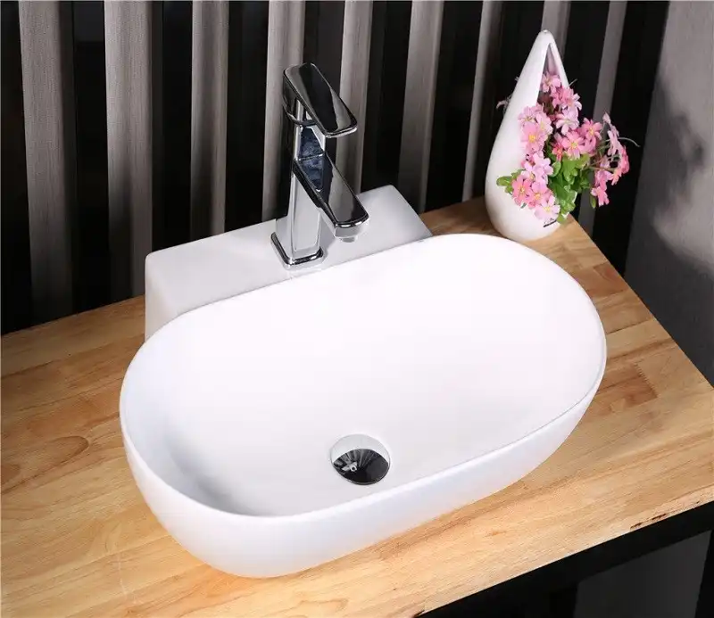 Умывальник CeramaLux 9234 570х400х120 цвет Белый фото 7