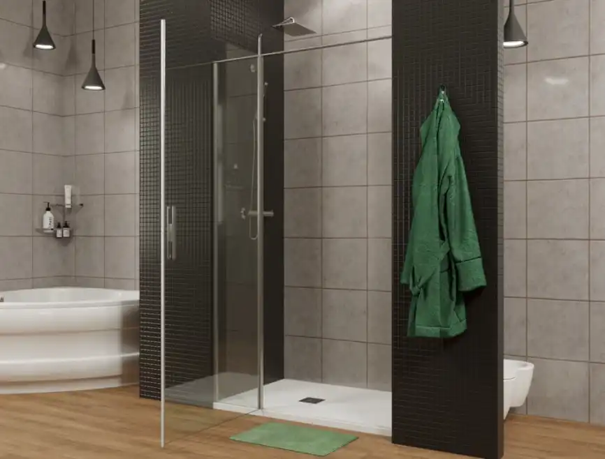 Душевая дверь Allen Brau Priority 100 см, 3.31004.00, профиль Хром, стекло Прозрачное фото 7