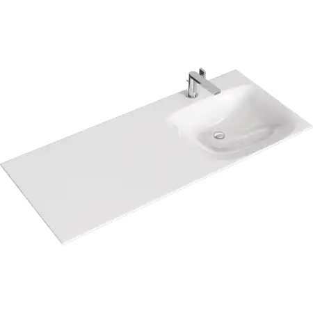 Тумба с раковиной подвесная Aqwella Duet 115 см, DU01051R, цвет Белый фото 3