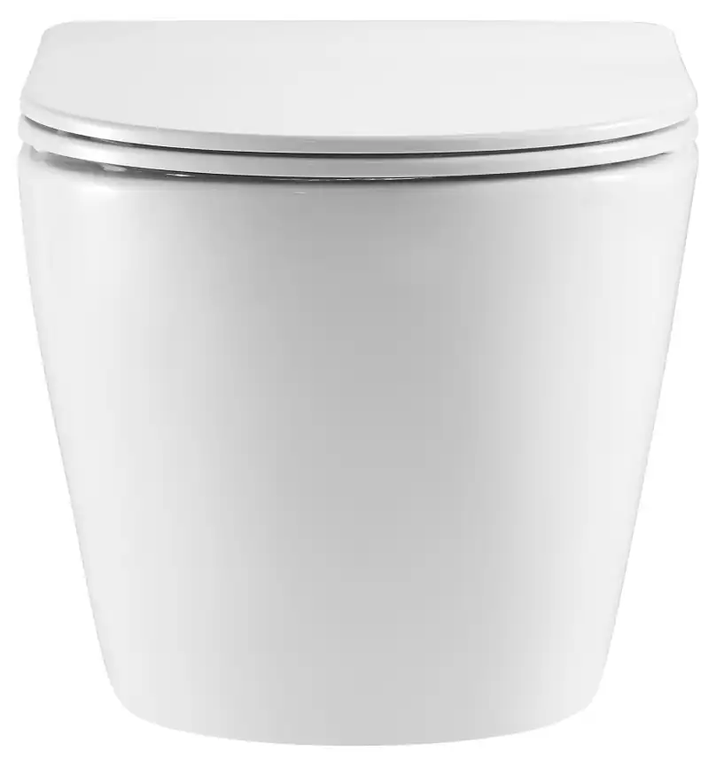 Подвесной унитаз безободковый Azario Grado  AZ-0046-UQ1 , с системой антивсплеск (Торнадо), сидением микролифт, цвет белый фото 2