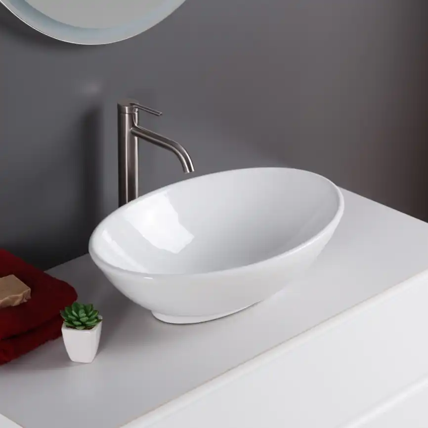 Раковина накладная BelBagno 530х330х140 BB1147, цвет Белый фото 3