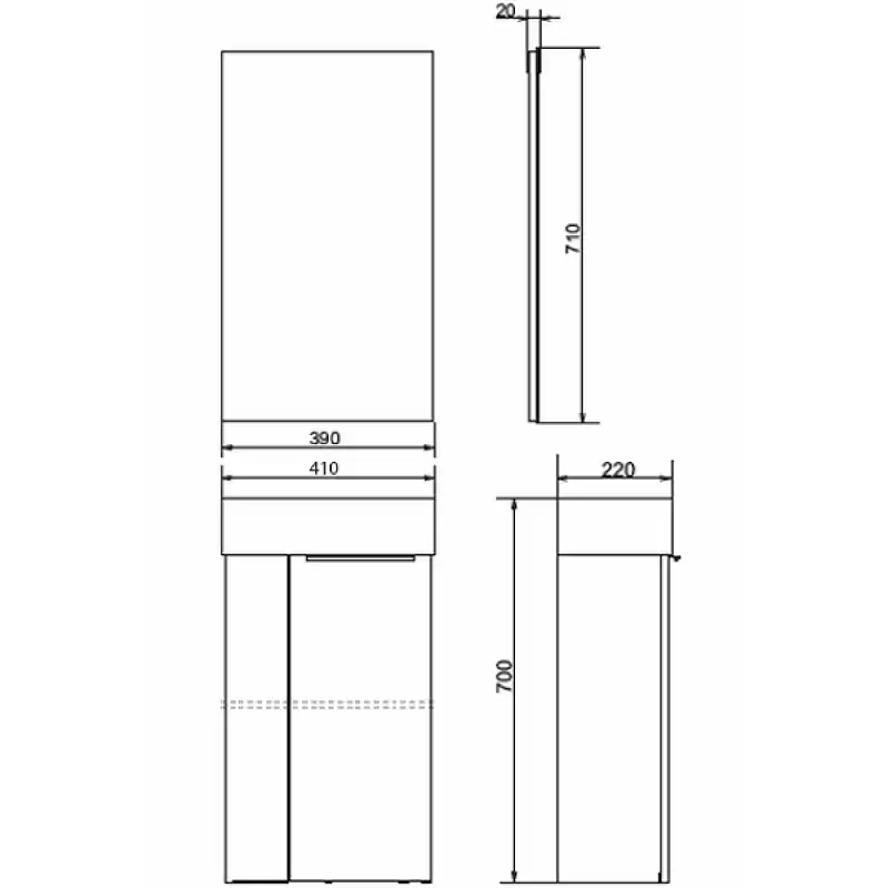 Тумба с умывальником Comforty Асти 40 Белый, 00-00012835 фото 8