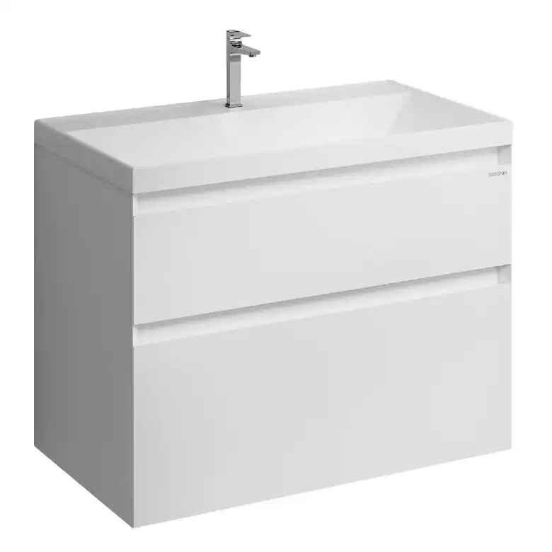 Тумба под раковину Grossman Меркадо 80 подвесная, белая матовая (108080) фото 1