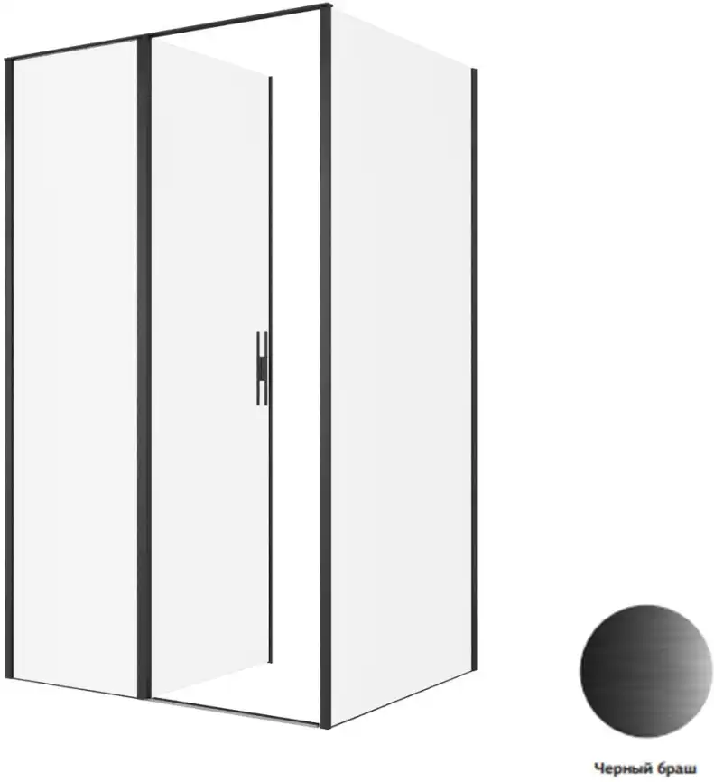 Душевой уголок Allen Brau Priority 120x80 3.31033.BBA + 3.31042.BBA черный браш фото 4