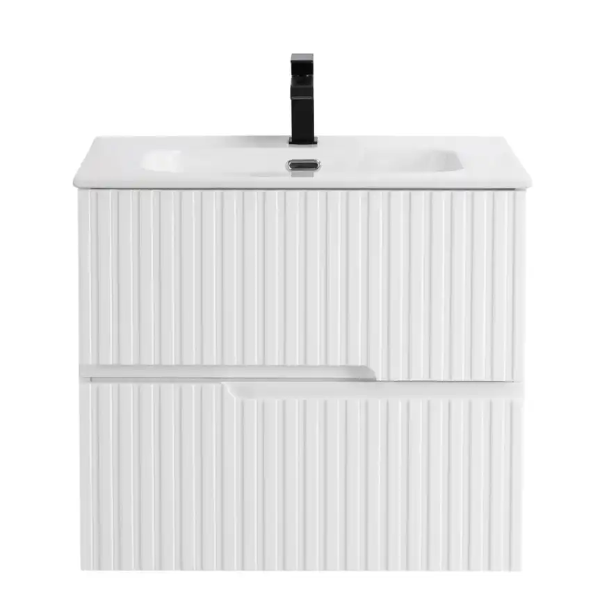 Тумба под раковину Cezares DUET-N 70 см, DUET-N-700-2C-SO-BL подвесная, Bianco Lucido фото 1