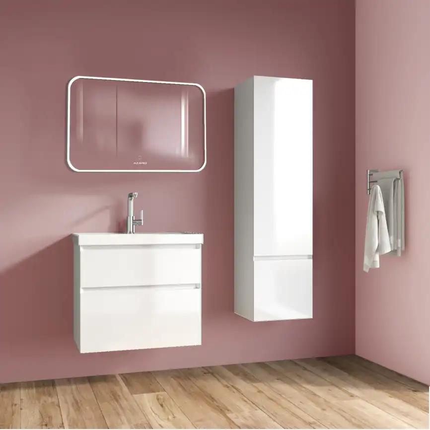 Тумба с раковиной Azario Velluto 70 CS00088602, подвесная, Белая матовая фото 14