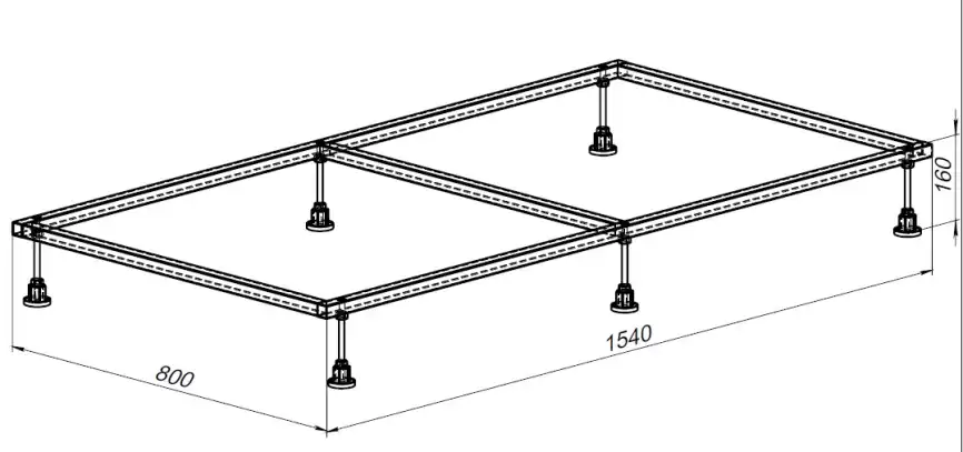 Каркас для поддона Allen Brau 160х90 8.00008 фото 2