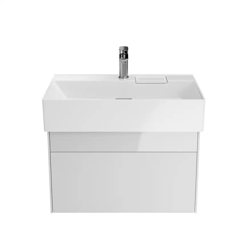 Тумба под раковину Kerama Marazzi LOGICA 70 см, LOG.70.2\WHT подвесная, Белая глянцевая фото 2