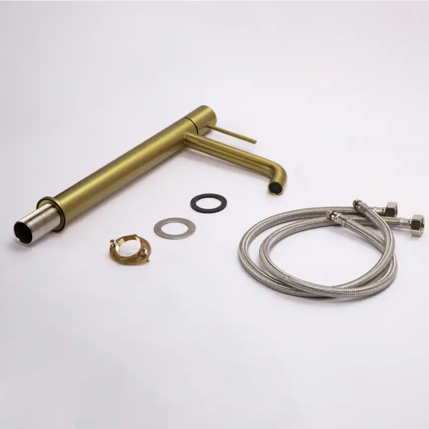 Смесители для раковины AVS Slimmer 811-101-BG высокий, брашированное золото фото 14