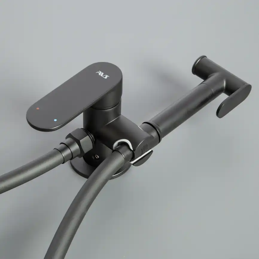 Гигиенический душ со смесителем AVS Beauty черный матовый, 811-531-MB фото 5