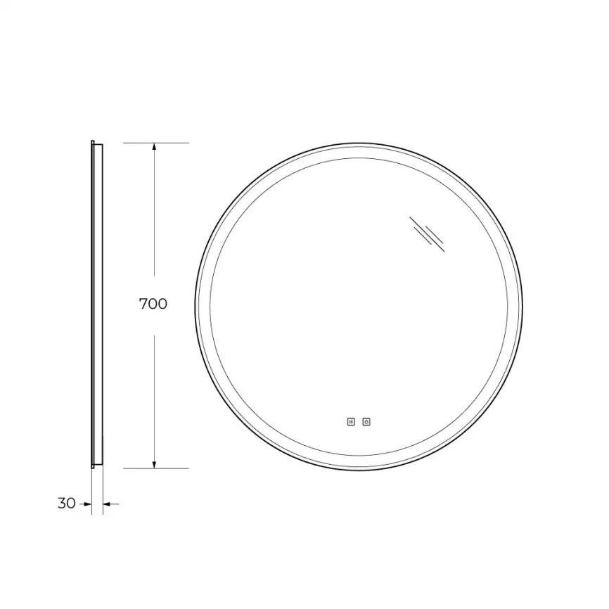 Зеркало BelBagno SPC-RNG 70х70 SPC-RNG-700-LED-TCH-SND с подстветкой, сенсорный выключатель, голосовым управлением и подогревом фото 10