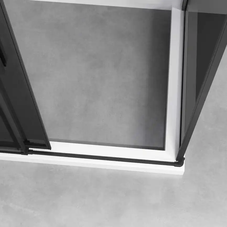 Душевой уголок Vincea Slim-N 140х80 VSR-4SN8014CGB, профиль черный, стекло Тонированное фото 3