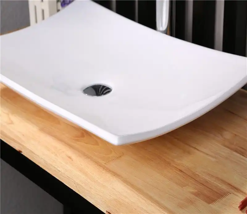 Раковина накладная CeramaLux 600х390х100 78123А, цвет Белый фото 6