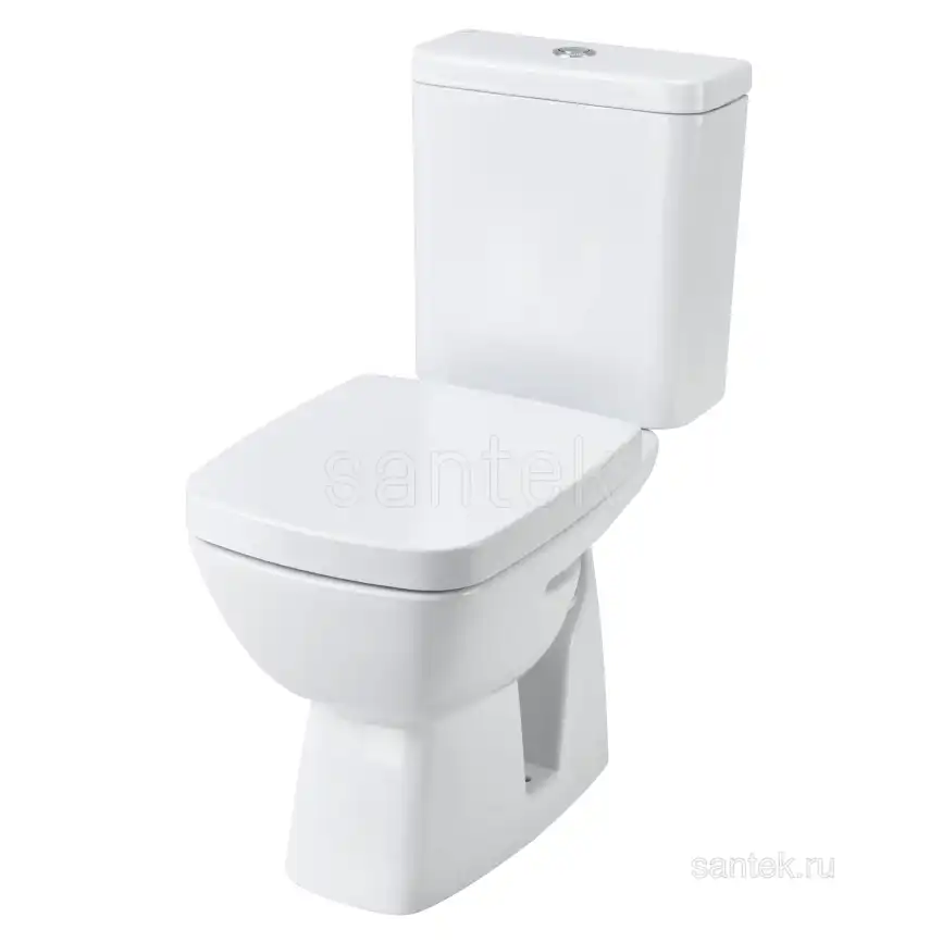 Унитаз-компакт Santek Нео Лайт с диагональным выпуском, стандарт- 2 реж., дюропласт, микролифт 1WH302409 фото 1