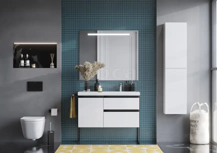 Зеркало Roca The Gap 100 ZRU9302809 с подсветкой, сенсорный выключатель фото 3