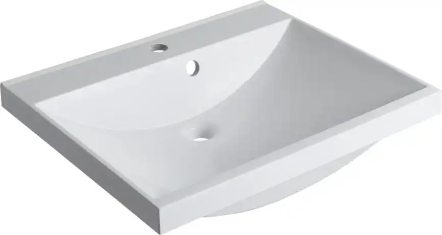 Раковина Aquanet Нота 58 281220 прямоугольная, Белая глянцевая фото 1