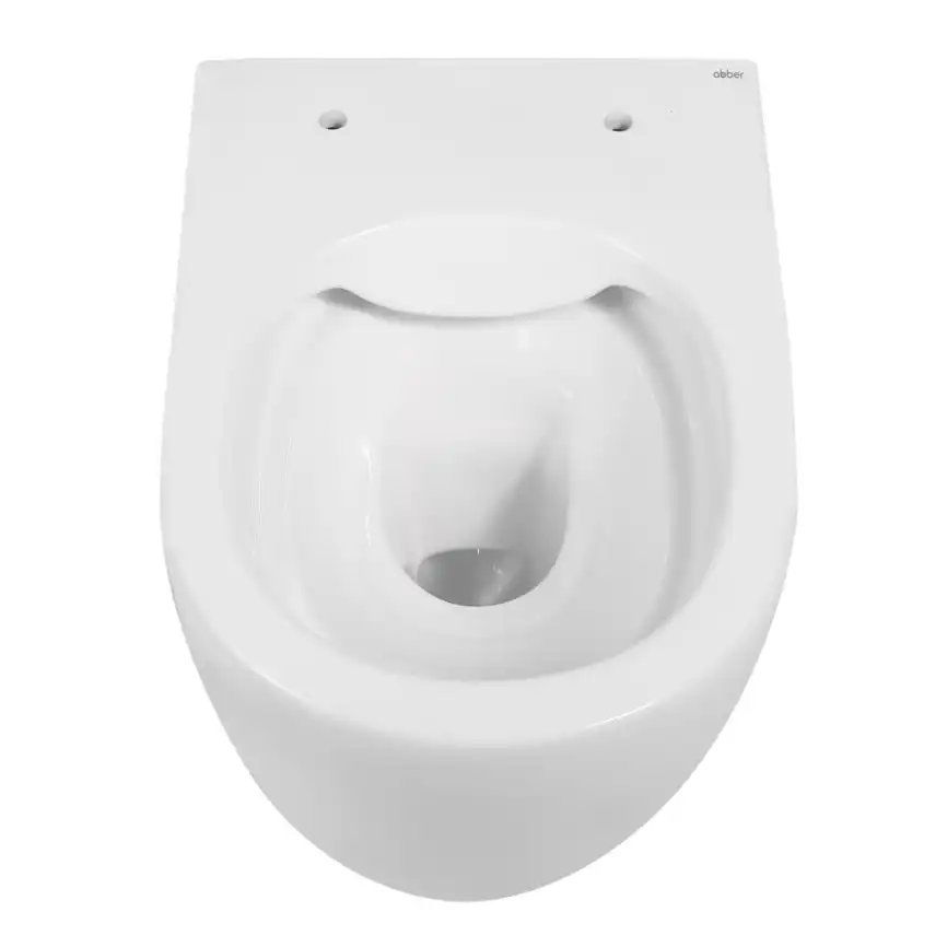 Подвесной унитаз ABBER Bequem AC1104 белый, безободковый, с сиденьем микролифт фото 7