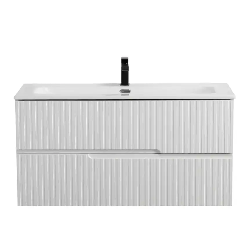 Тумба под раковину Cezares DUET-N 100 см, DUET-N-1000-2C-SO-BO подвесная, Bianco Opaco фото 1