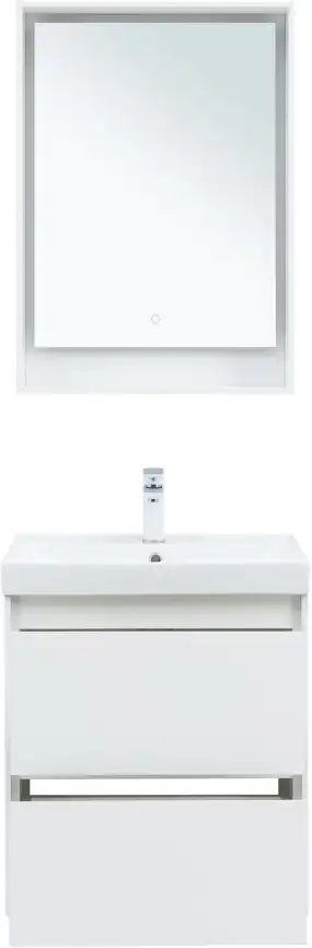 Тумба под раковину Aquanet Милан 60 белый глянец, подвесная, 336367 фото 14