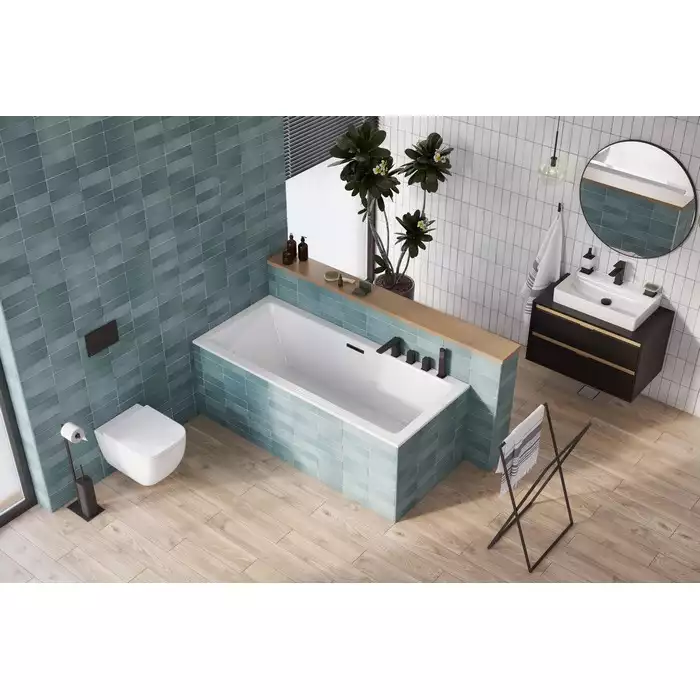 Акриловая ванна Excellent Heaven Slim 180х80 WAEX.HEV18WHS с тонким бортом, встраиваемая, Белая фото 2