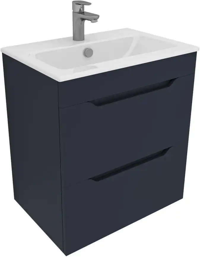 Тумба под раковину Aquanet Практика 60 маренго (2 ящика), 330458 фото 1