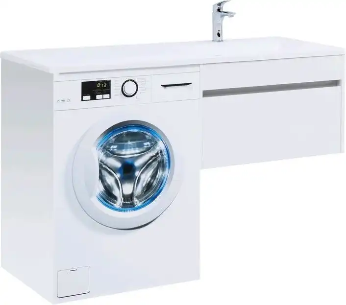 Тумба под раковину Aquanet Токио 130/68 белый (подвесная, 1 ящик) 236917 фото 1