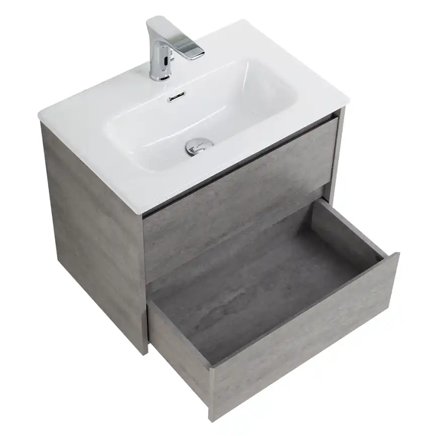 Тумба под раковину BelBagno KRAFT 39-700/390-2C-SO-CG подвесная Cemento Grigio фото 4