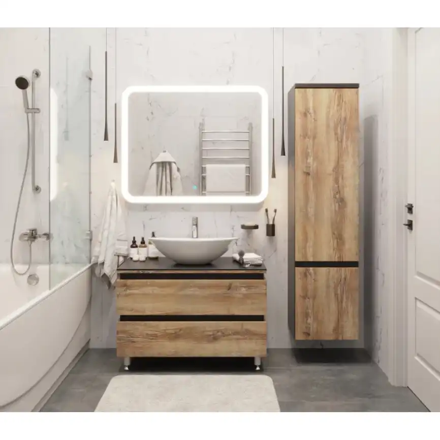 Тумба со столешницей AURA ТРИУМФ 90-2 напольная Славянский Дуб фото 3