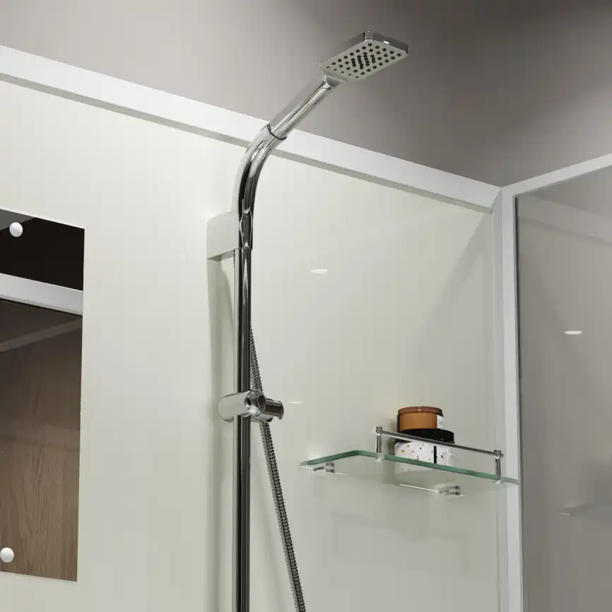 Душевая кабина Niagara Standart 100х80 ST100/80/15Q/BK низкий поддон, белый профиль, без крыши фото 3