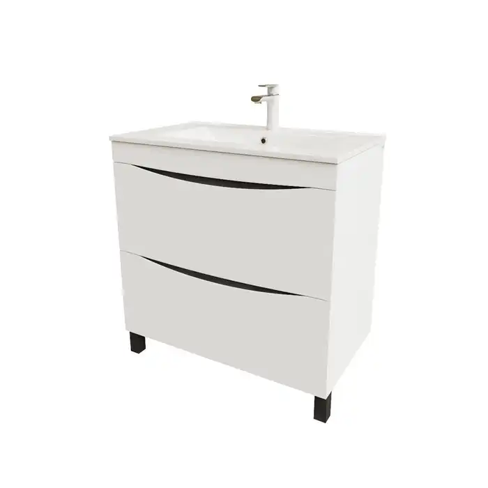 Тумба с раковиной IDDIS Cloud 80, напольная, Белая, CLO80WFi95K фото 3